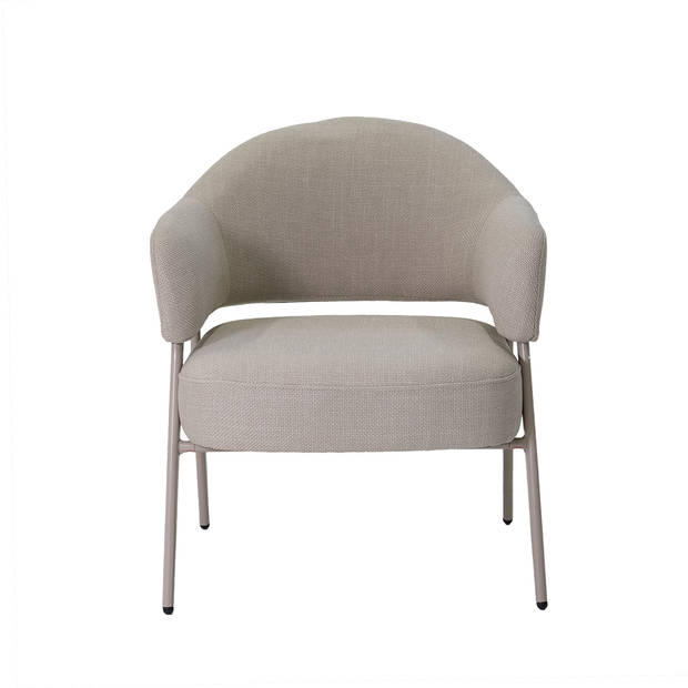 Giga Meubel - Fauteuil Beige - Stof/Textiel - 60x56x80cm - Linde