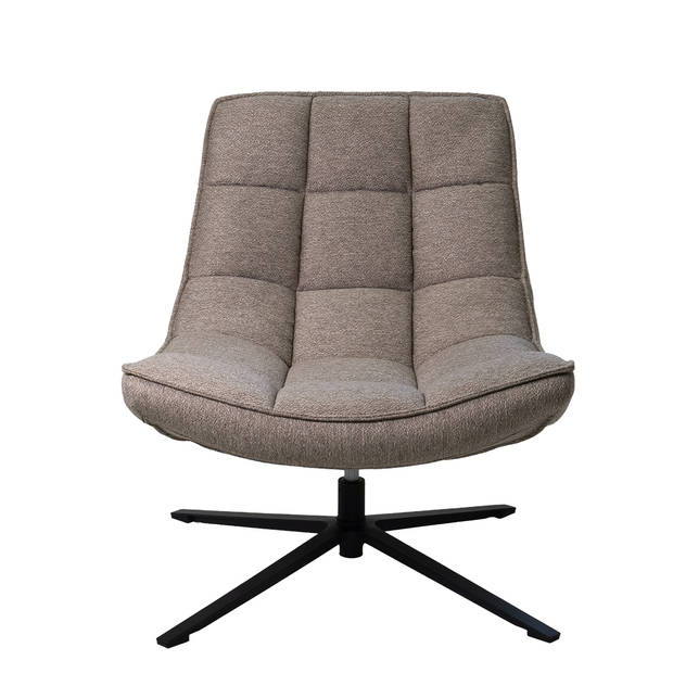 Giga Meubel - Draaifauteuil Stof/Textiel - Taupe - 86x74x84cm - Mattis