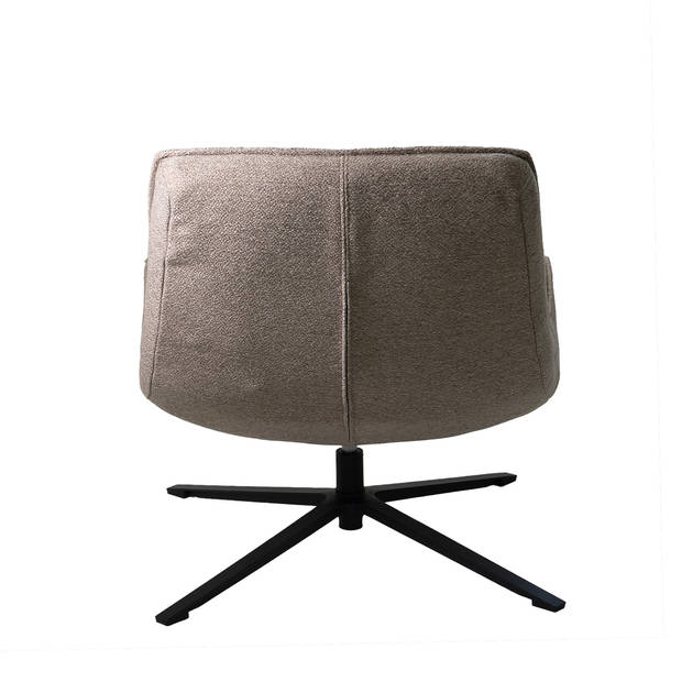 Giga Meubel - Draaifauteuil Stof/Textiel - Taupe - 86x74x84cm - Mattis