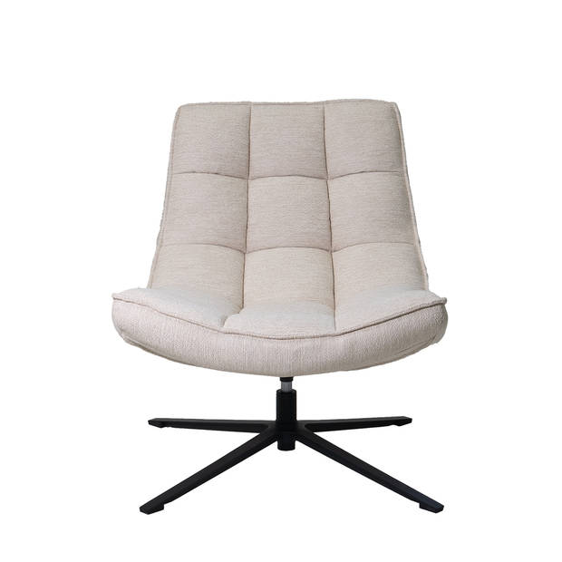 Giga Meubel - Draaifauteuil Stof/Textiel - Beige - 86x74x84cm - Mattis