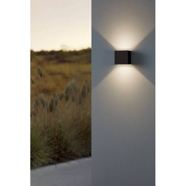 EGLO Calpino 3 Wandlamp - LED - 10 cm - Zwart - Binnen en Buiten