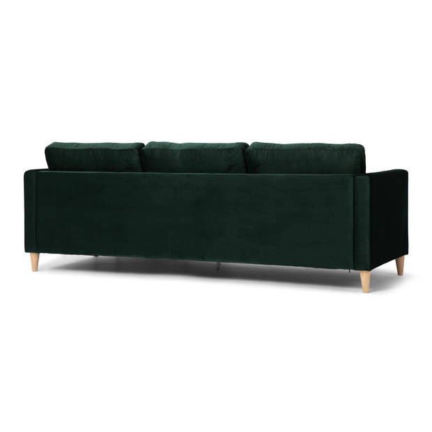 Marino bank BA1, chaise longue rechts of links gedraaid in velour groen.