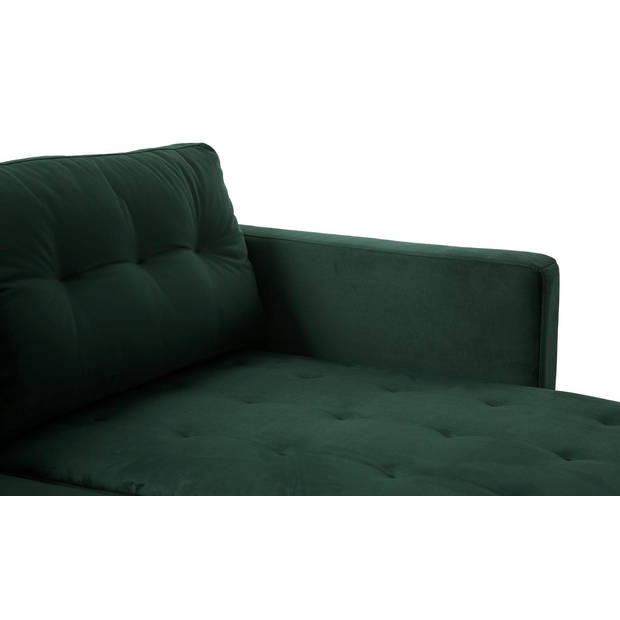 Marino bank BA1, chaise longue rechts of links gedraaid in velour groen.