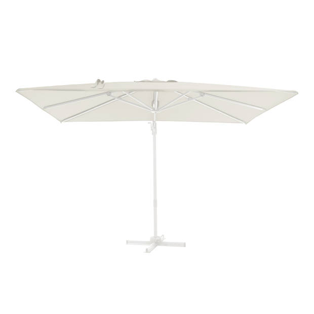 AXI Milad Premium Zweefparasol rechthoekig 200x300 cm in Wit / Beige Parasol voor tuin met Aluminium Frame