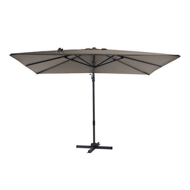 AXI Milad Premium Zweefparasol rechthoekig 200x300 cm in Antraciet / Taupe Parasol voor tuin met Aluminium Frame