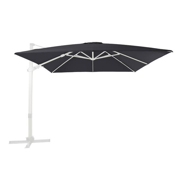 AXI Apollo Premium Zweefparasol rechthoekig 300x300 cm in Wit / Grijs Parasol voor tuin met Aluminium Frame