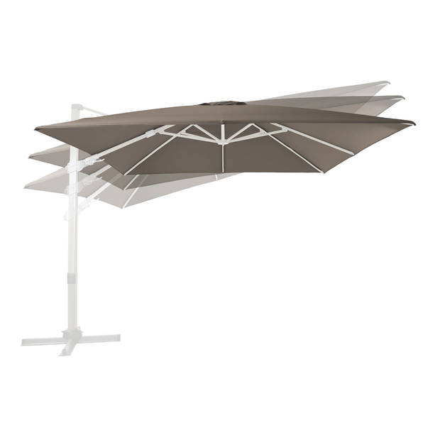 AXI Apollo Premium Zweefparasol rechthoekig 300x300 cm in Wit / Beige Parasol voor tuin met Aluminium Frame