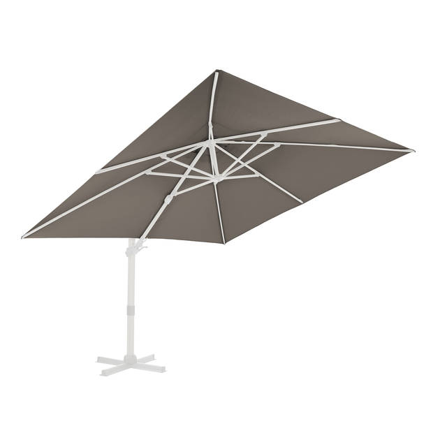 AXI Apollo Premium Zweefparasol rechthoekig 300x300 cm in Wit / Beige Parasol voor tuin met Aluminium Frame