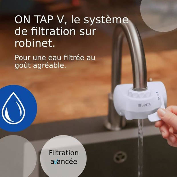 Pack 1 Waterfilter - BRITA - ON TAP V - 600 L gefilterd water / 4 maanden - Compatibel met ON TAP V kraanfiltratiesystee