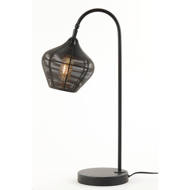 Light and Living tafellamp - zwart - metaal - 1863012