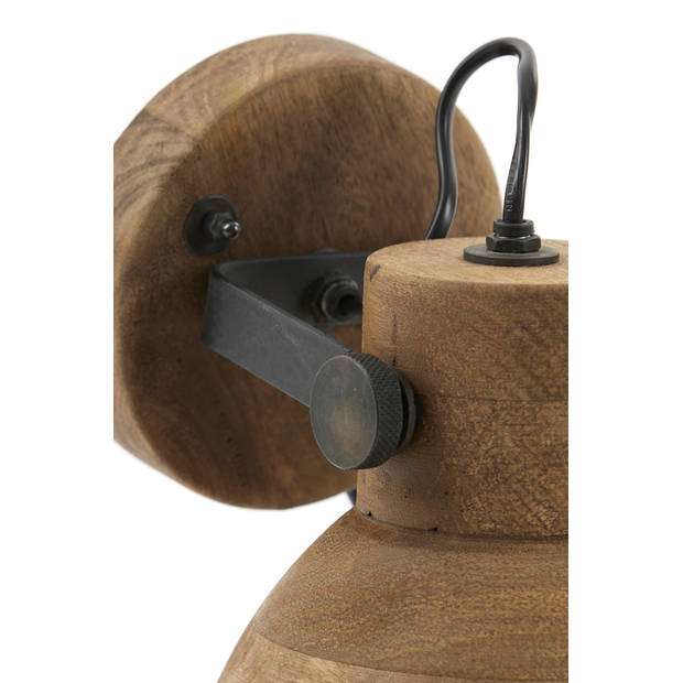 Light and Living wandlamp - bruin - hout - 3121284