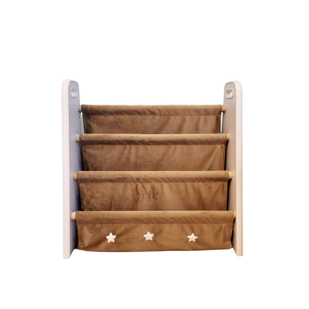 LoveGifts Handgemaakte Montessori Boekenkast Kinderkamer - Speelgoed Opbergrek - 60 x 25 x 58 cm Bruin