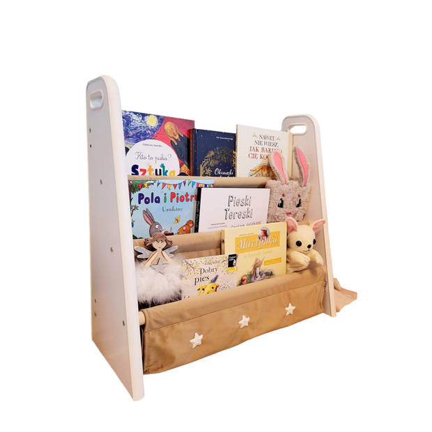 LoveGifts Handgemaakte Montessori Boekenkast Kinderkamer - Speelgoed Opbergrek - 60 x 25 x 58 cm Bruin