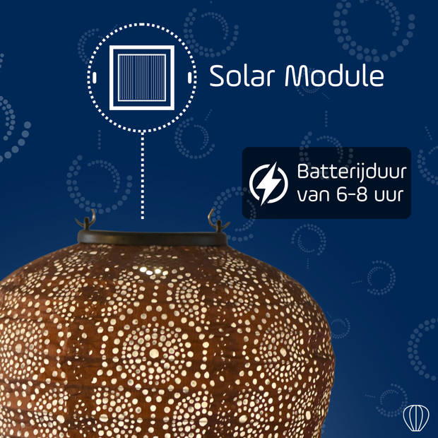 LUMIZ Solar tuinverlichting Occult Balloon - 20 cm - Koper