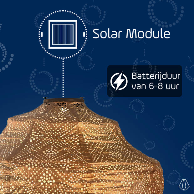 LUMIZ Solar tuinverlichting Topaze Crown - 40 cm - Goud