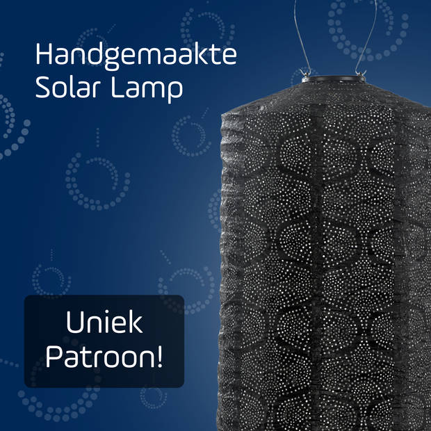 LUMIZ Solar tuinverlichting Mosaic Cylinder - 28 cm - Taupe