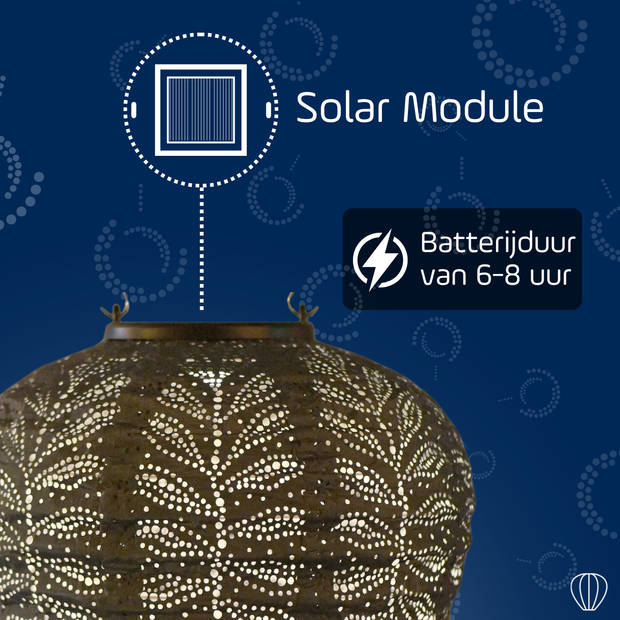 LUMIZ Solar tuinverlichting Folia Balloon - 20 cm - Donker Grijs