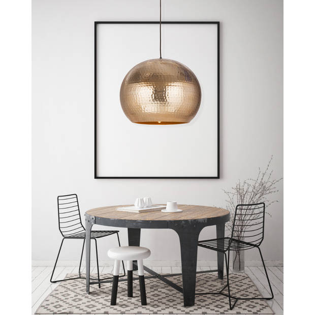 Elfida - Moderne Hanglamp Calisto - Industrieel - Diameter 47cm - Goud - Metaal