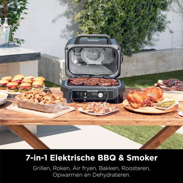 Ninja Woodfire Pro XL - Elektrische BBQ Grill en Smoker - 7 Kookfuncties - Met Connect App - 1700 Watt - OG901EU