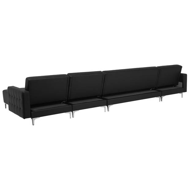 Beliani ABERDEEN - Modulaire Sofa-Zwart-Kunstleer