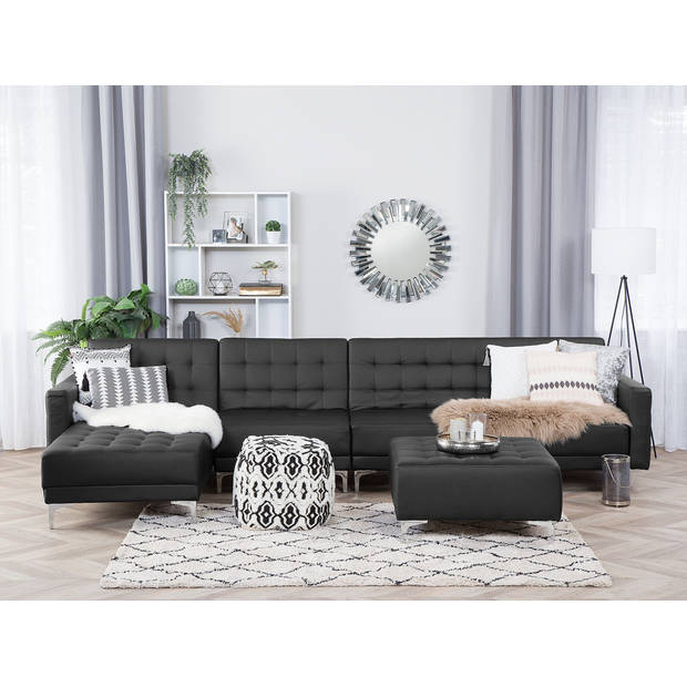 Beliani ABERDEEN - Modulaire Sofa-Zwart-Kunstleer