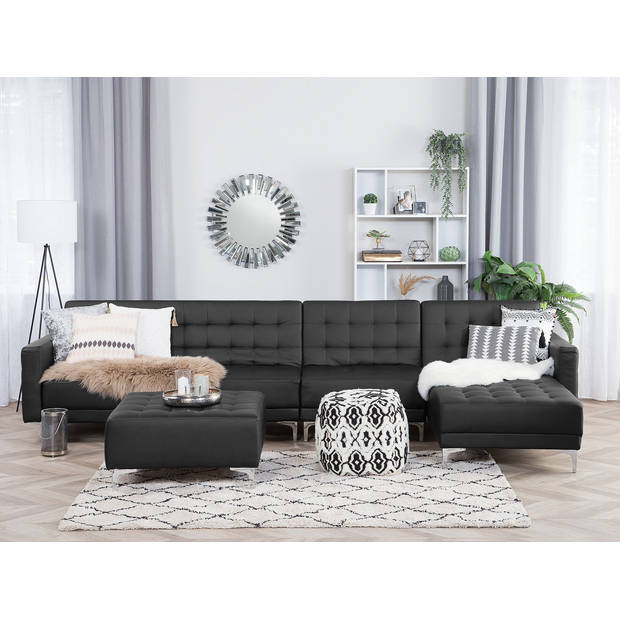 Beliani ABERDEEN - Modulaire Sofa-Zwart-Kunstleer