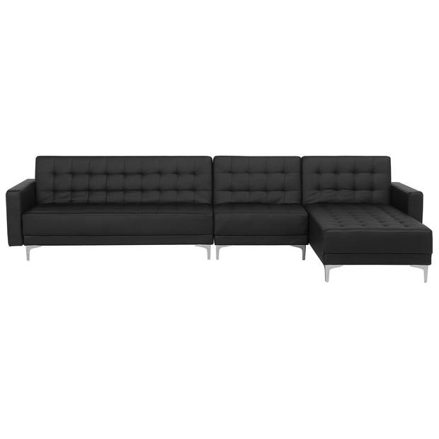 Beliani ABERDEEN - Modulaire Sofa-Zwart-Kunstleer