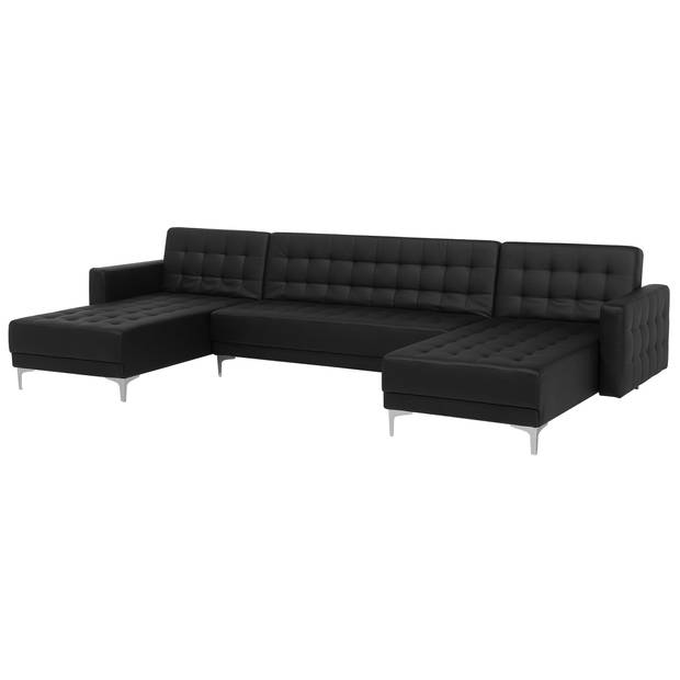 Beliani ABERDEEN - Modulaire Sofa-Zwart-Kunstleer