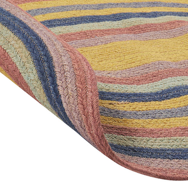 Beliani PEREWI - Gevlochten-Multicolor-Jute