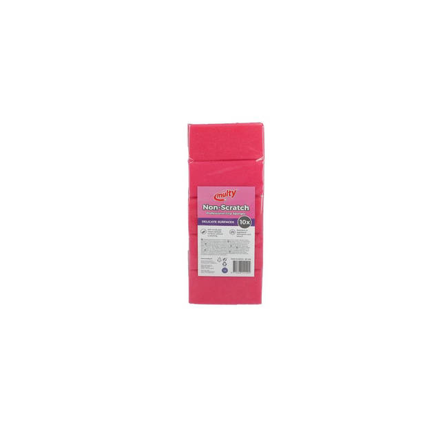 Multy Schuursponsen anti-kras 10st roze