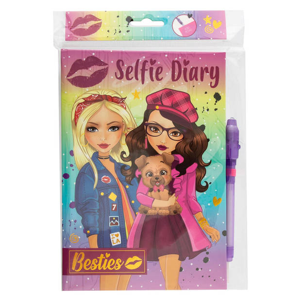 Besties Selfie dagboek met magische pen