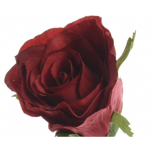 Kunstbloem Roos h45cm rood
