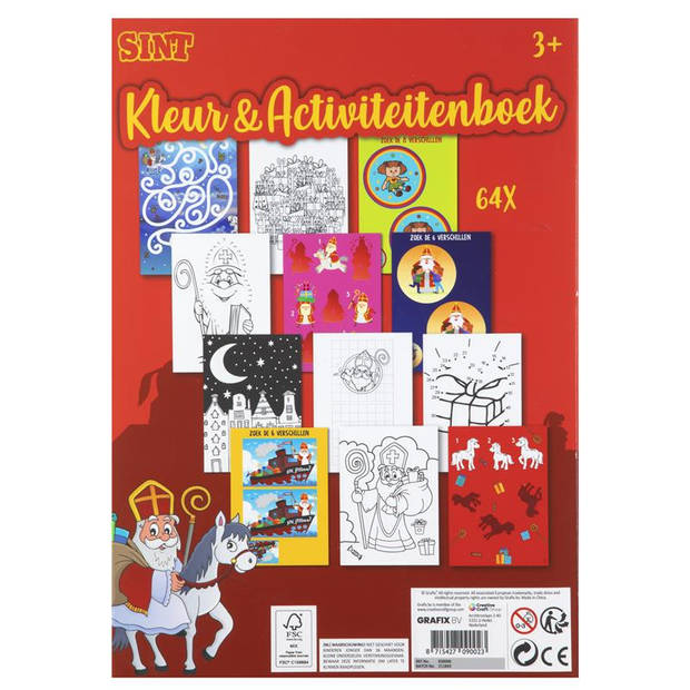 Sint Kleur & Activiteiten boek A4, 64blz