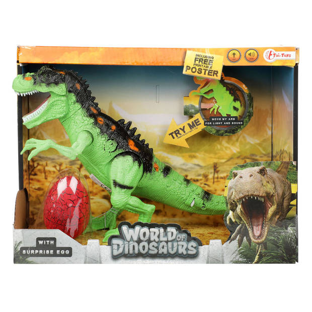 Toi Toys Dinosaurus 30cm met geluid + ei