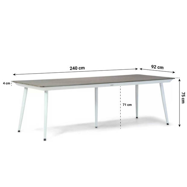 Santika Novita/Yala 240 cm dining tuinset 7-delig