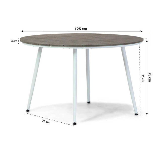 Santika Vivian/Yala 125 cm dining tuinset 5-delig