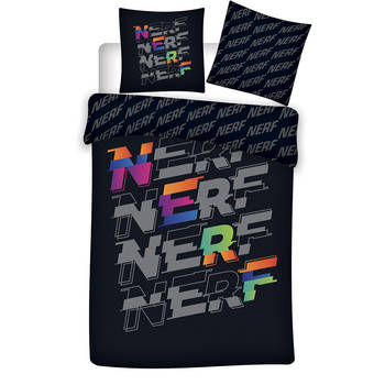 Nerf Dekbedovertrek Logo - Eenpersoons - 140 x 200 cm - Bio Katoen