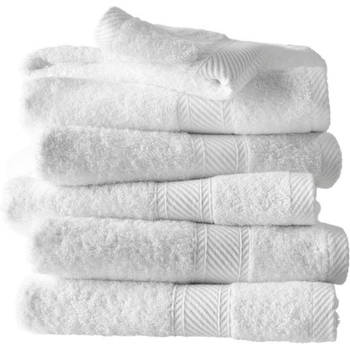 De Witte Lietaer Handdoeken Helene Wit 50 x 100 cm - 6 stuks - Katoen