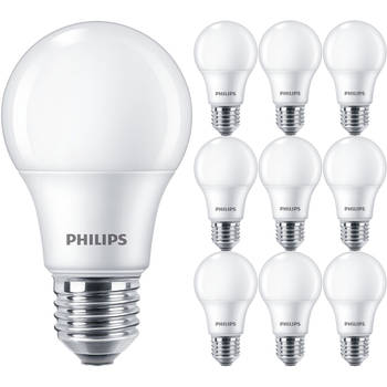 PHILIPS - LED Lamp E27 10 Pack - Corepro LEDbulb E27 Peer Mat 8W 806lm - 840 Natuurlijk Wit 4000K Vervangt 60W