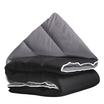 Sleeps Lazy Dekbed zonder overtrek Antraciet/Zwart Eenpersoons 140x200cm - Anti Allergie Dekbed