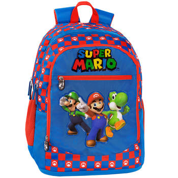 Super Mario Rugzak, Mushroom Kingdom - 43 x 32 x 23 cm - Polyester