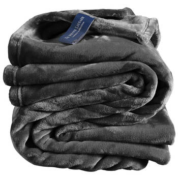 De Witte Lietaer Fleece deken Cosy - 150 x 200 cm - Dark ebony