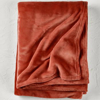 De Witte Lietaer Fleece deken Snuggly Caramel - 150 x 200 cm - Bruin