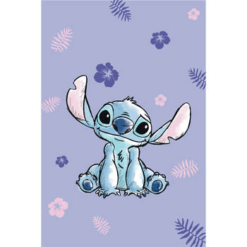 Disney Lilo & Stitch Fleece deken Flower - 100 x 150 cm - Polyester