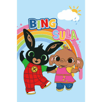 Bing Bunny Fleece deken Rainbow - 100 x 150 cm - Polyester