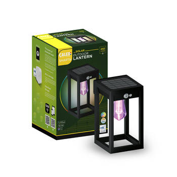 Calex Smart Outdoor Solar - Wandlamp Lanataarn - RGB en CCT - Zwart