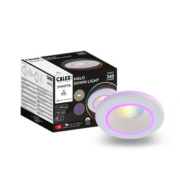 Calex Halo Slimme Inbouwspot - RGB en Warm Wit Licht - Wit