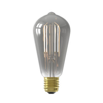 Calex Slimme Lamp - E27 - ST64 - Titanium - Warm Wit licht - 7W