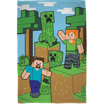 Minecraft Fleece Deken, Creeper - 100 x 150 cm - Polyester