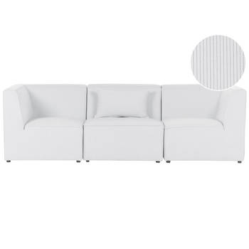 Beliani LEMVIG - Modulaire Sofa-Wit-Corduroy